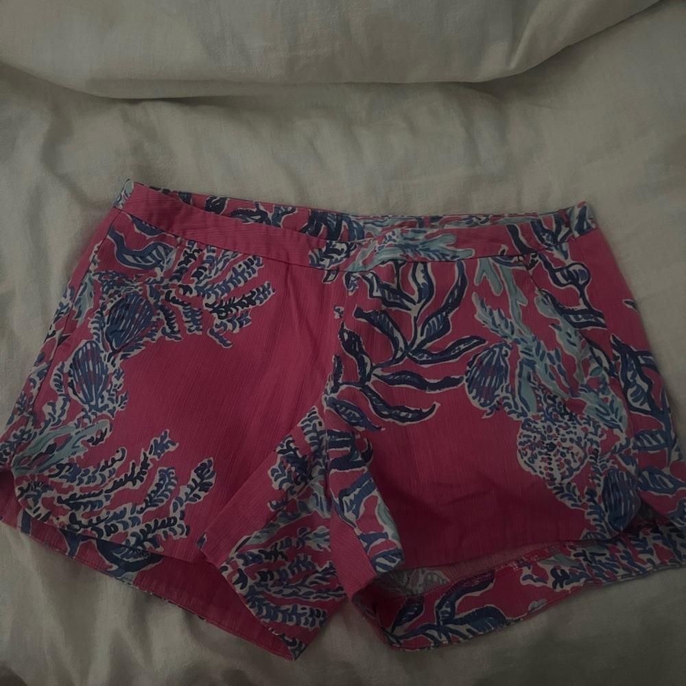 Pink and blue coral design lily Pulitzer shorts